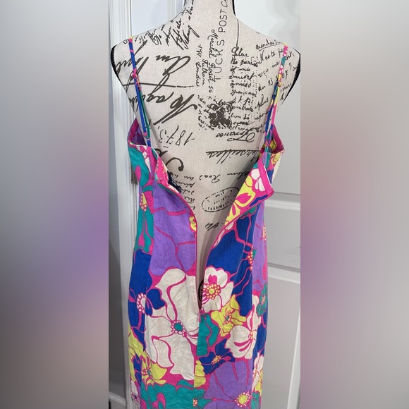 💐💐Gap Multi-Color Floral Linen-Blend Mini Dress - Size M💐💐 - Picture 6 of 12
